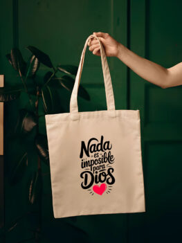 Tote Bag nada es imposible para Dios