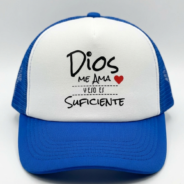 Azul royal Dios me ama y eso es suficiente