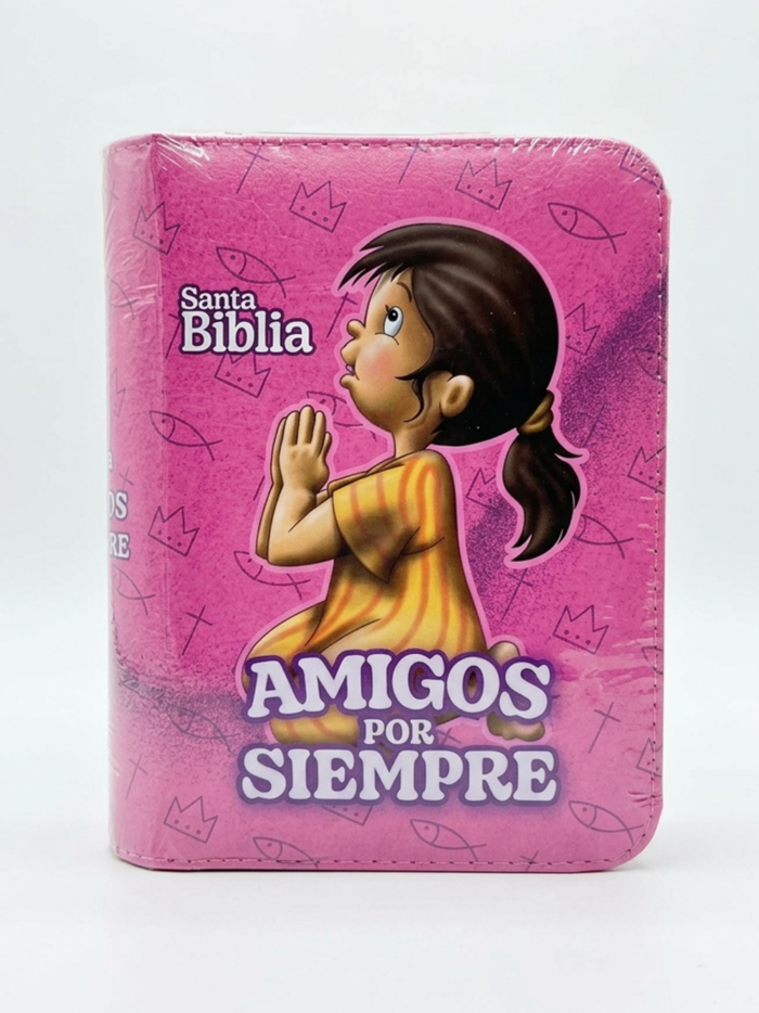 Santa Biblia amigos por siempre Rosa Frente Santa Biblia amigos por siempre Rosa Frente