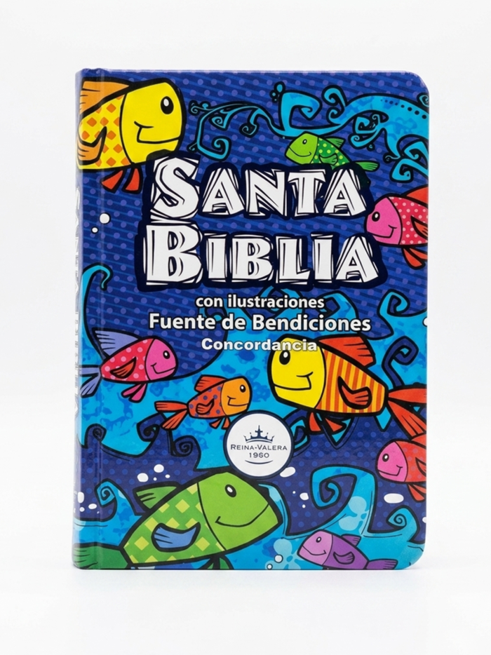 santa biblia con ilustraciones frente