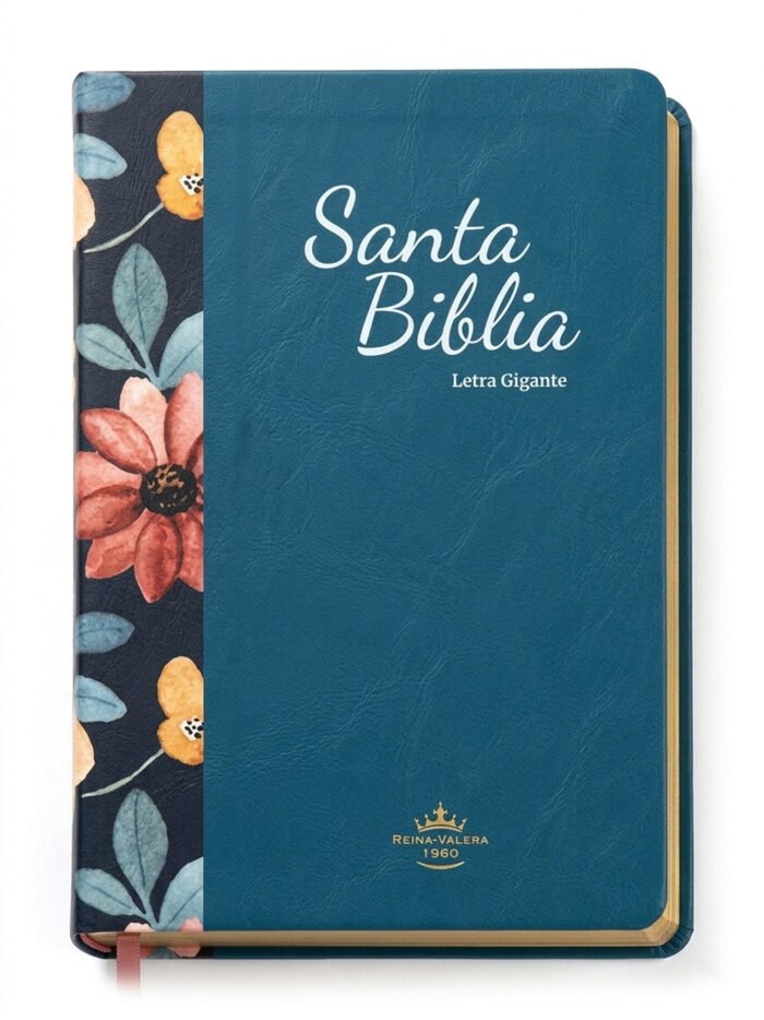 Santa Biblia Letra Gigante Lomo floreado Portada